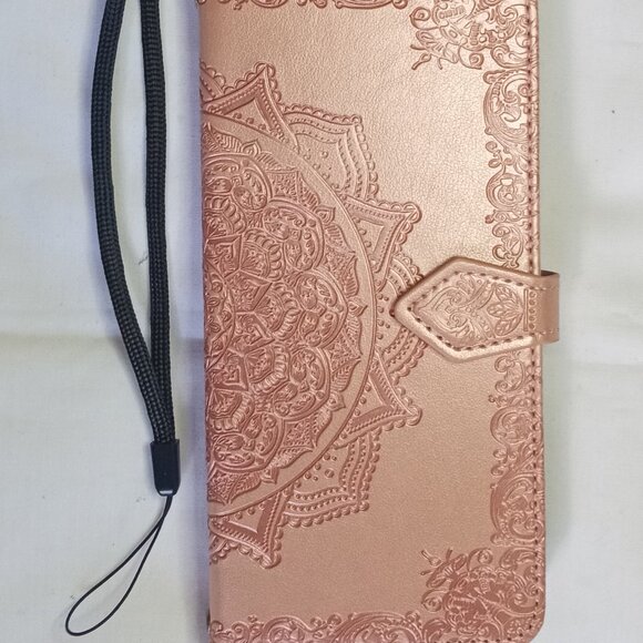 New Faux Leather Case Rose Gold for Samsung Galaxy S9 & S9+ W/Crossbody Lanyard - Picture 6 of 8